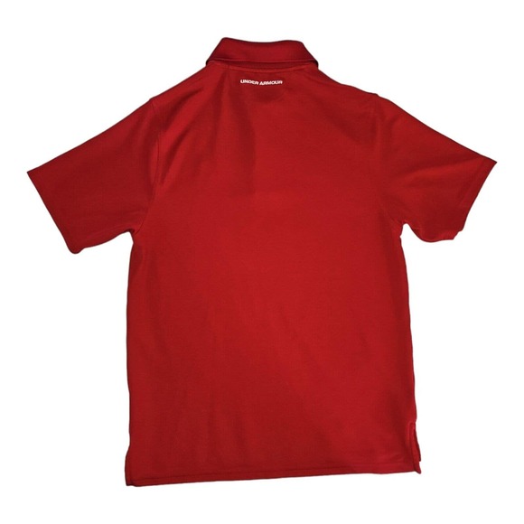 Under Armour Polo Small Men's Heat Gear Short Sleeve Red Golf Casual - Picture 7 of 7